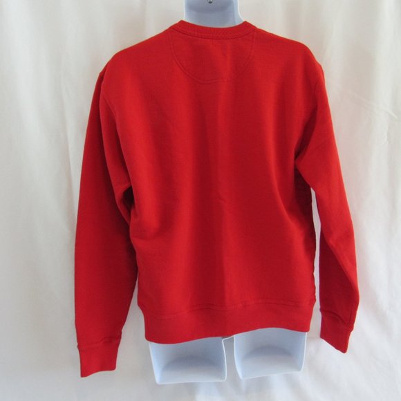 Champion Authentic Athletic Wear Men's M Pullover Red Crew-neck Logo Sweatshirt - Picture 2 of 5